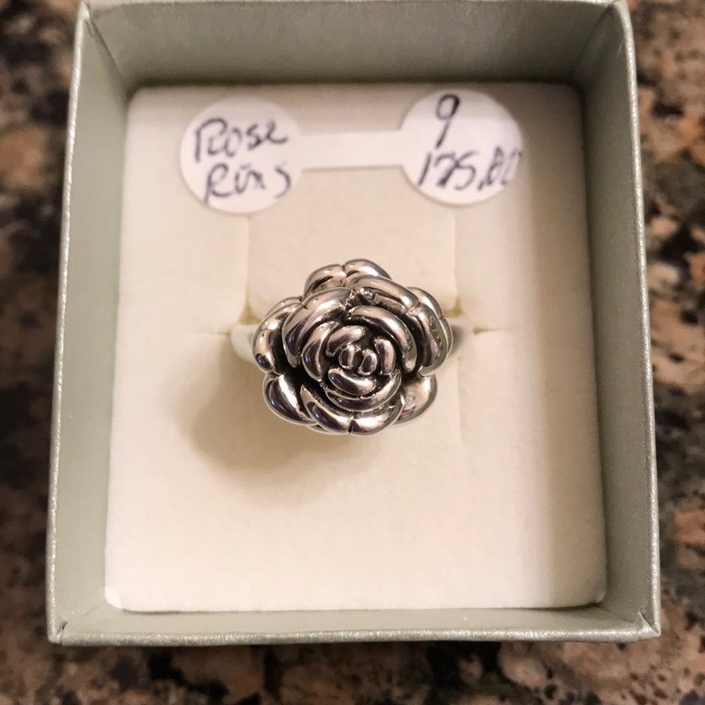 STERLING SILVER ROSE  RING SIZE 9 175.00 NWT - Picture 8 of 8